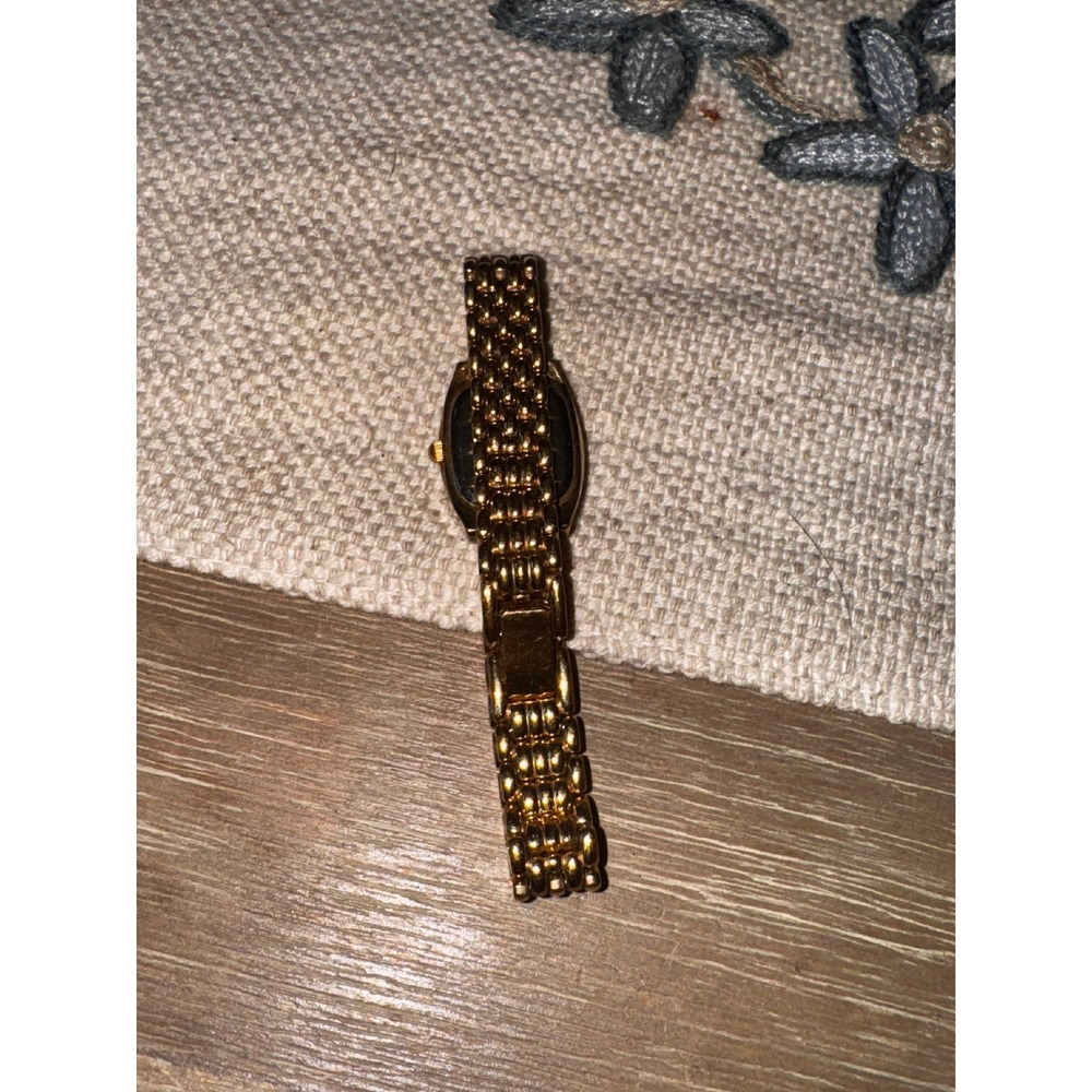 Armitron Gold Tone Womens Watch Rhinestone Bezel Mother of Pearl Style Dial - Picture 7 of 7